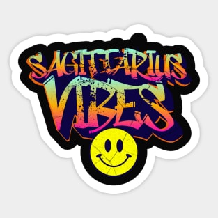 Sagittarius Vibes Graffiti Zodiac Birthday Sticker